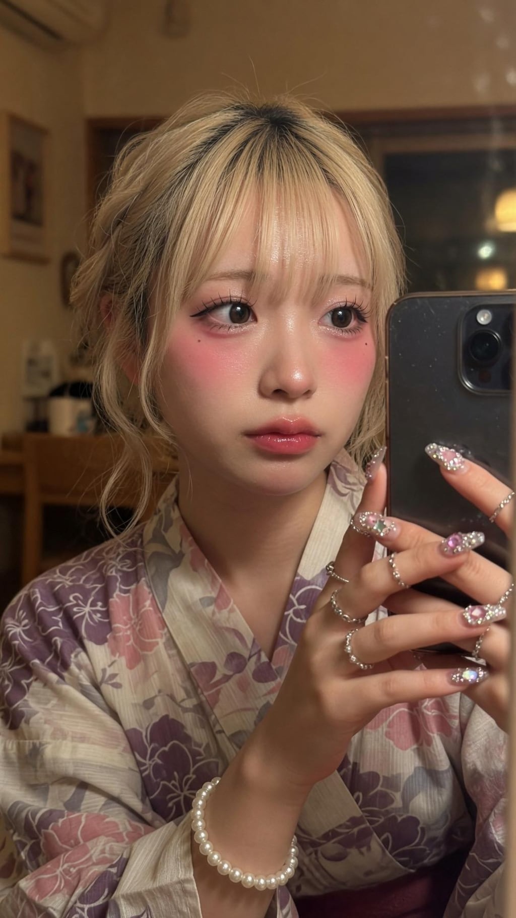 金髪ちゃん浴衣