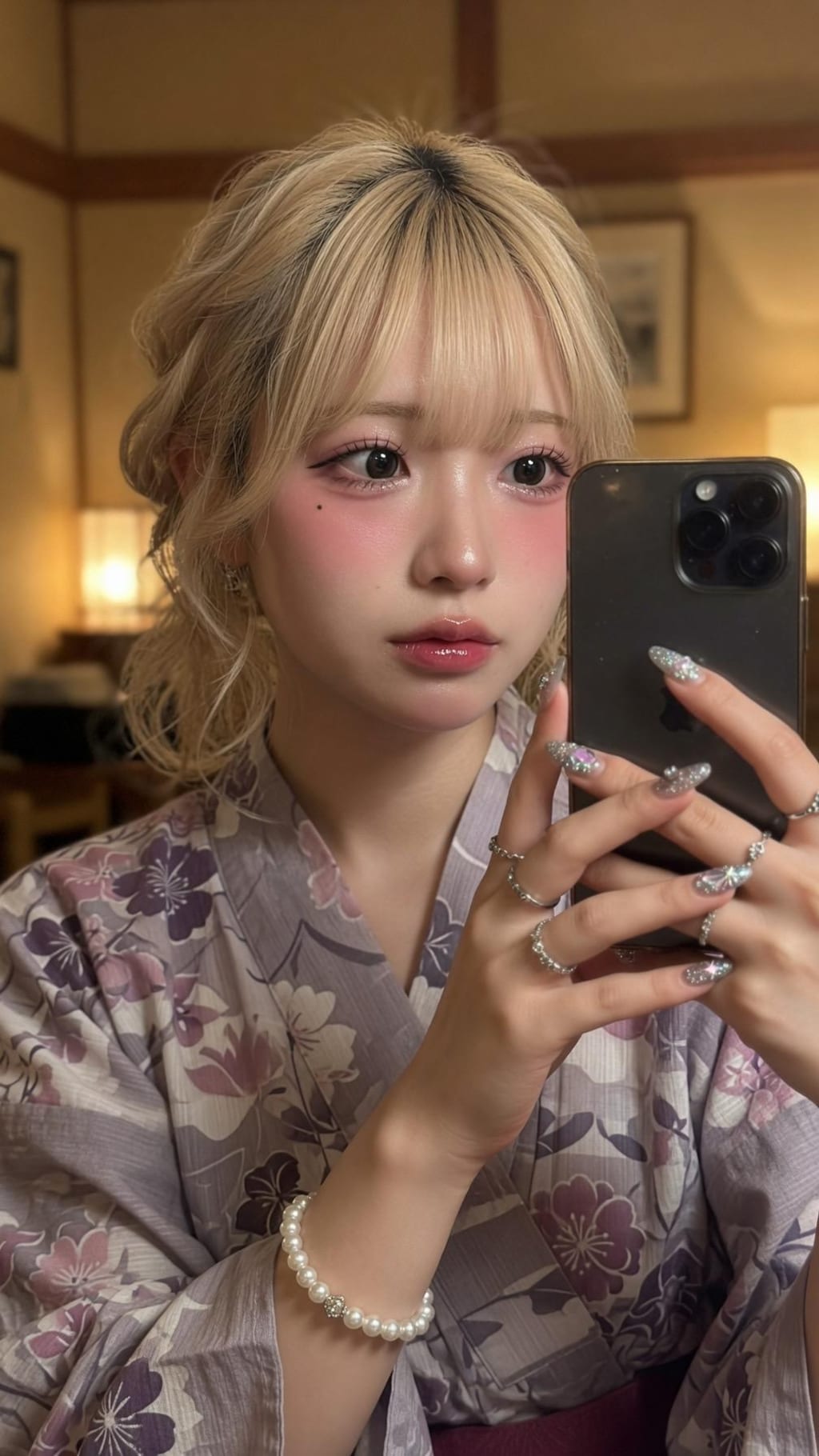 金髪ちゃん浴衣