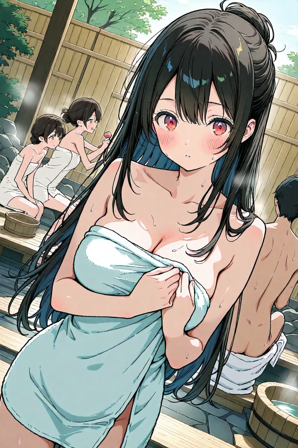 混浴…恥ずかしい…