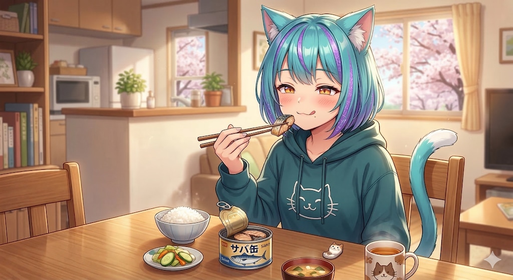 お昼ご飯はサバ缶です🐟️