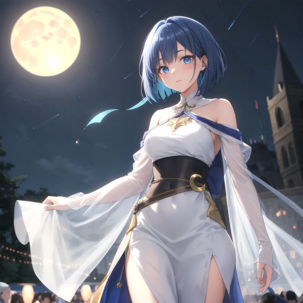 銀絹の月光の乙女 | の人気AIイラスト・グラビア