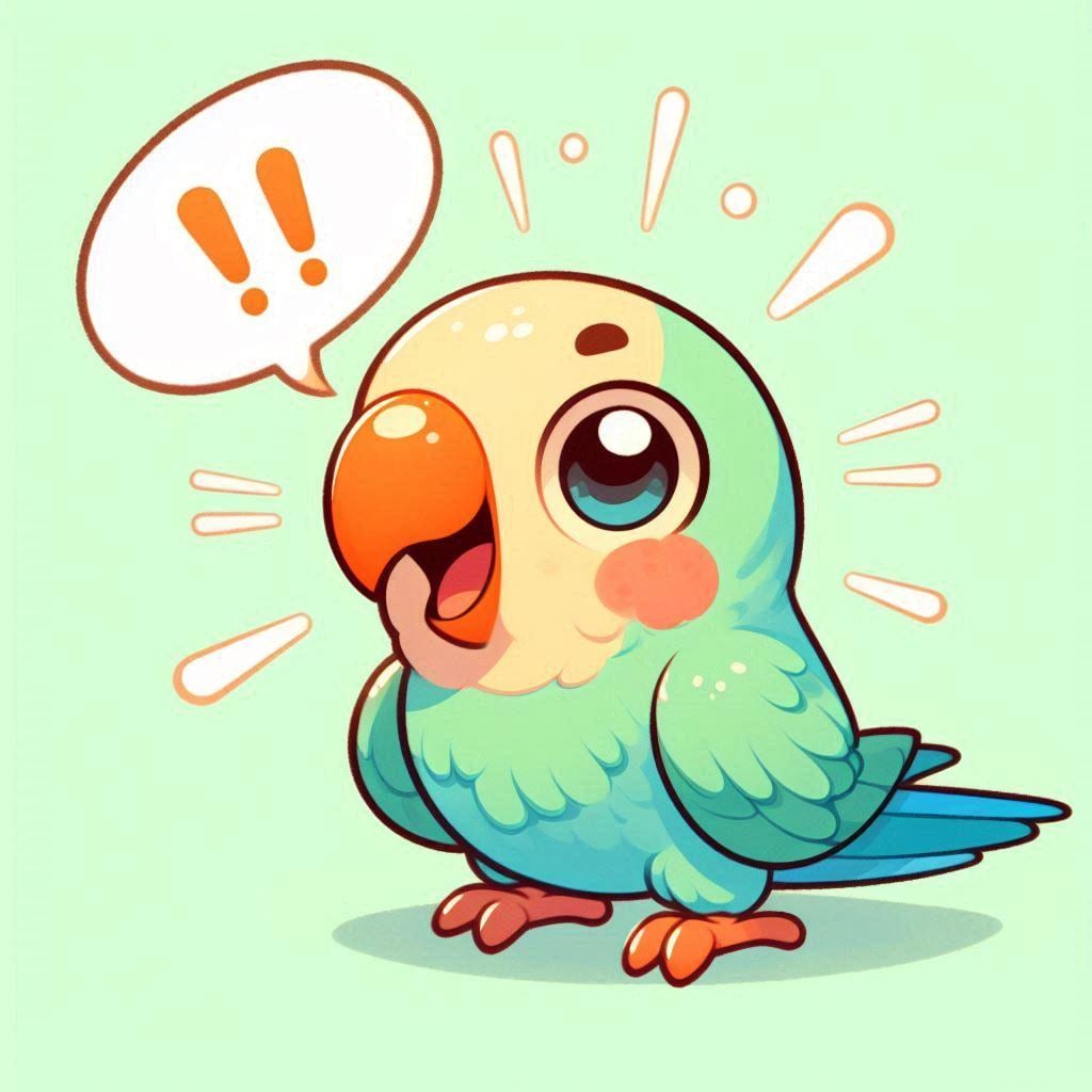 Dalle で喋るインコ