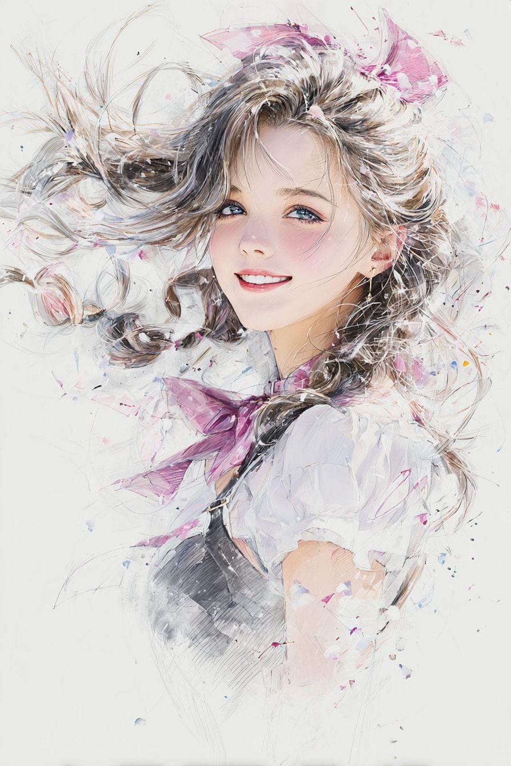 水彩画風ポートレート