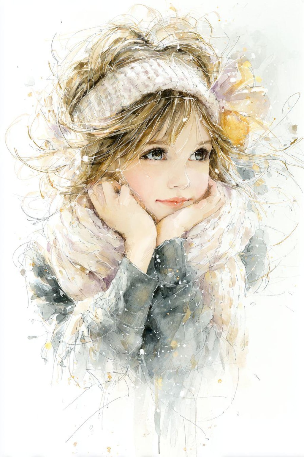水彩画風ポートレート