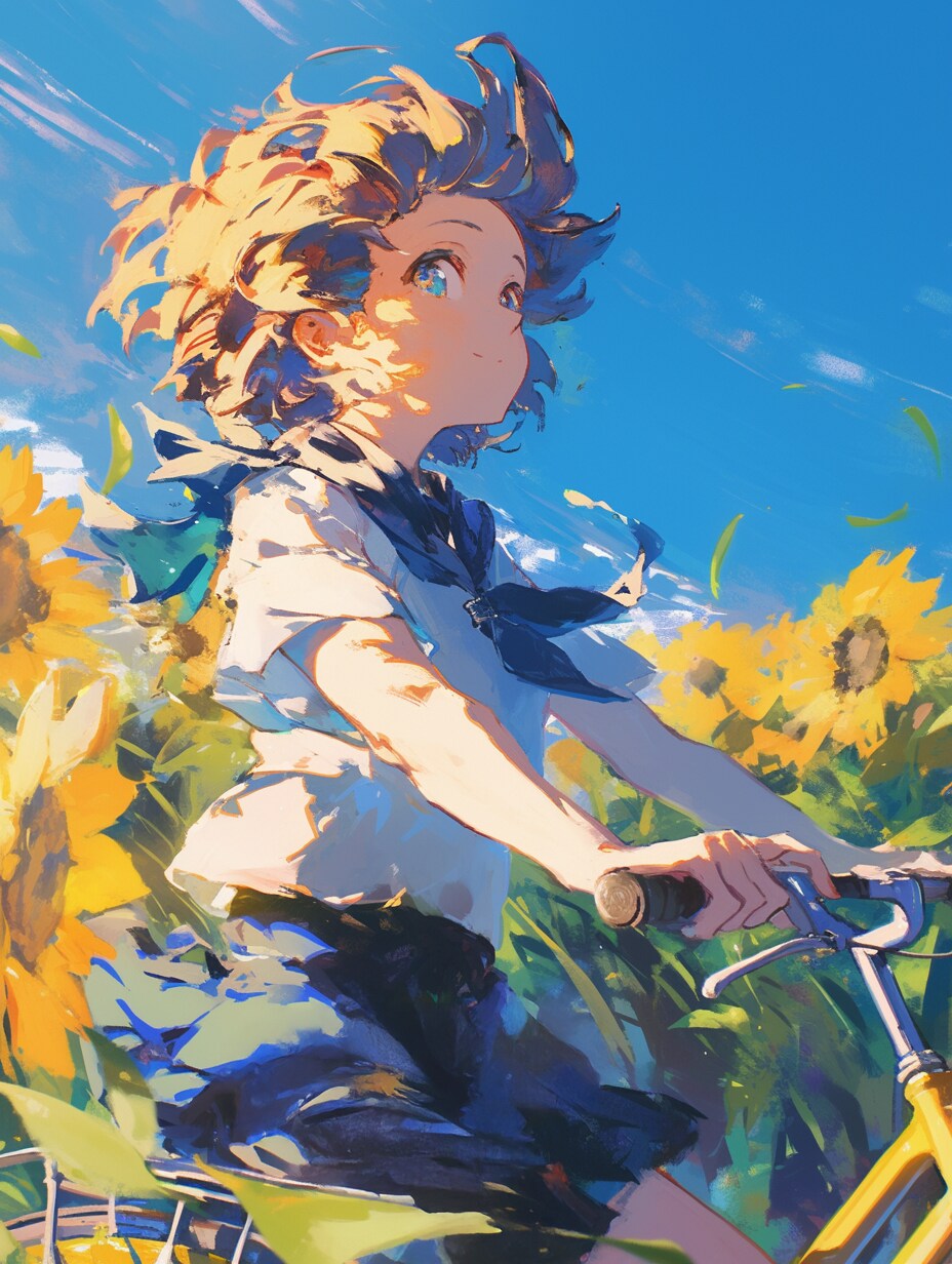 ヒマワリと少女 | の人気AIイラスト・グラビア