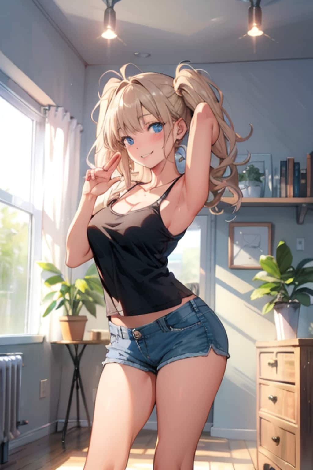 金髪ツインテール