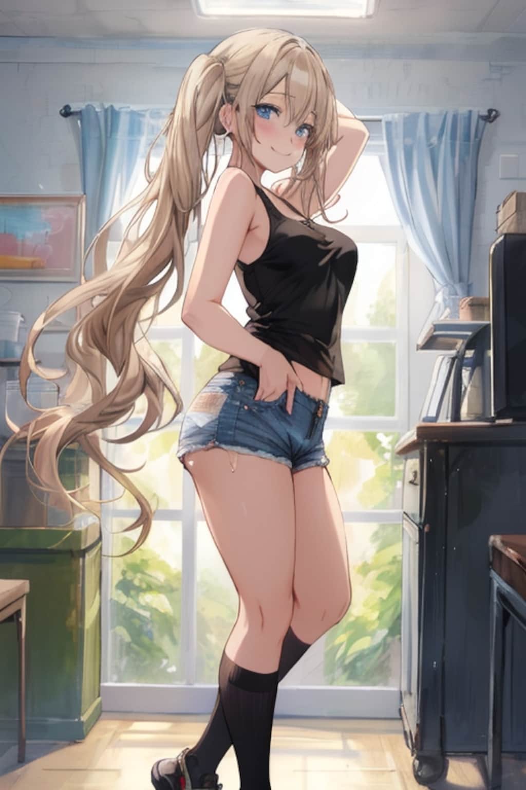 金髪ツインテール