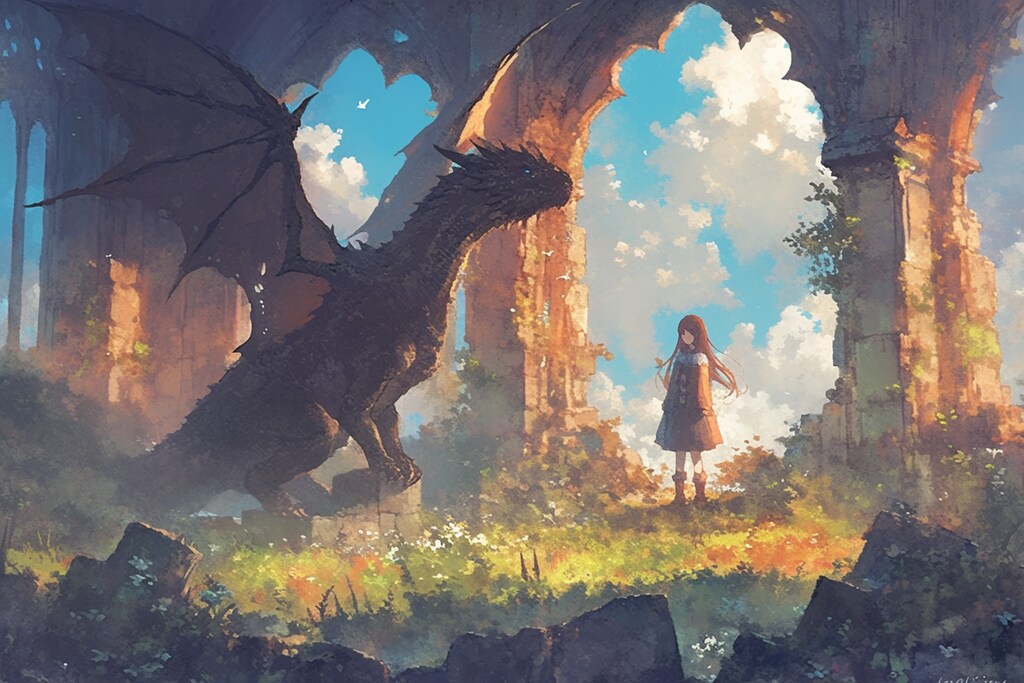 ドラゴンと少女（竜騎士）73