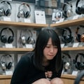 ヘッドホンと黒髪 10枚目