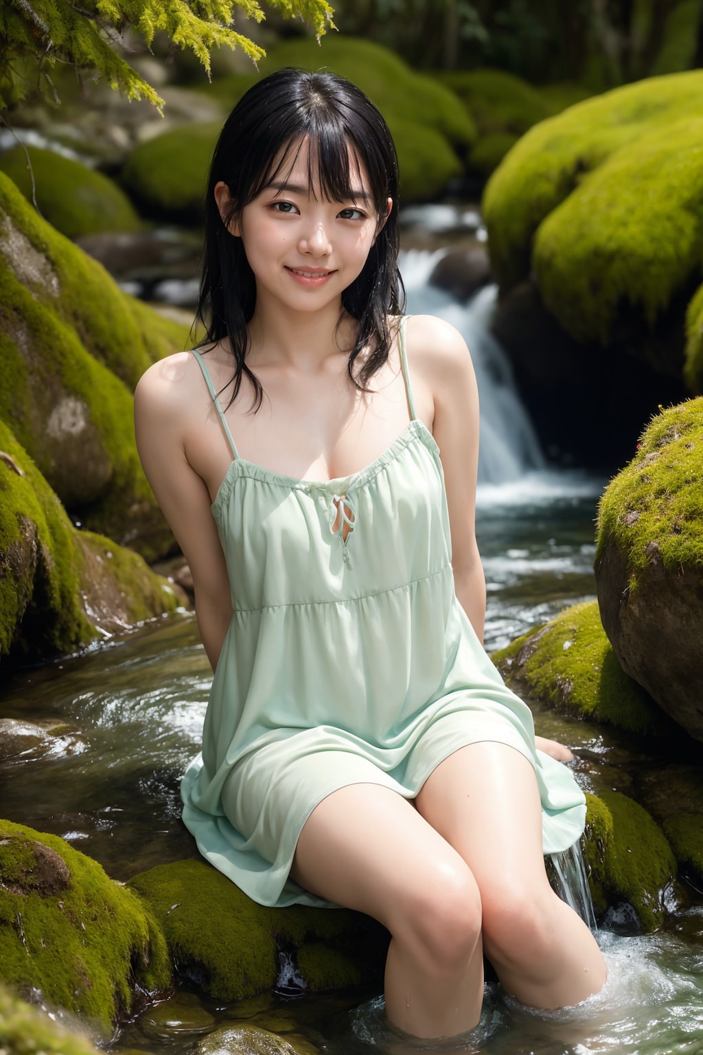 川で涼む No.1