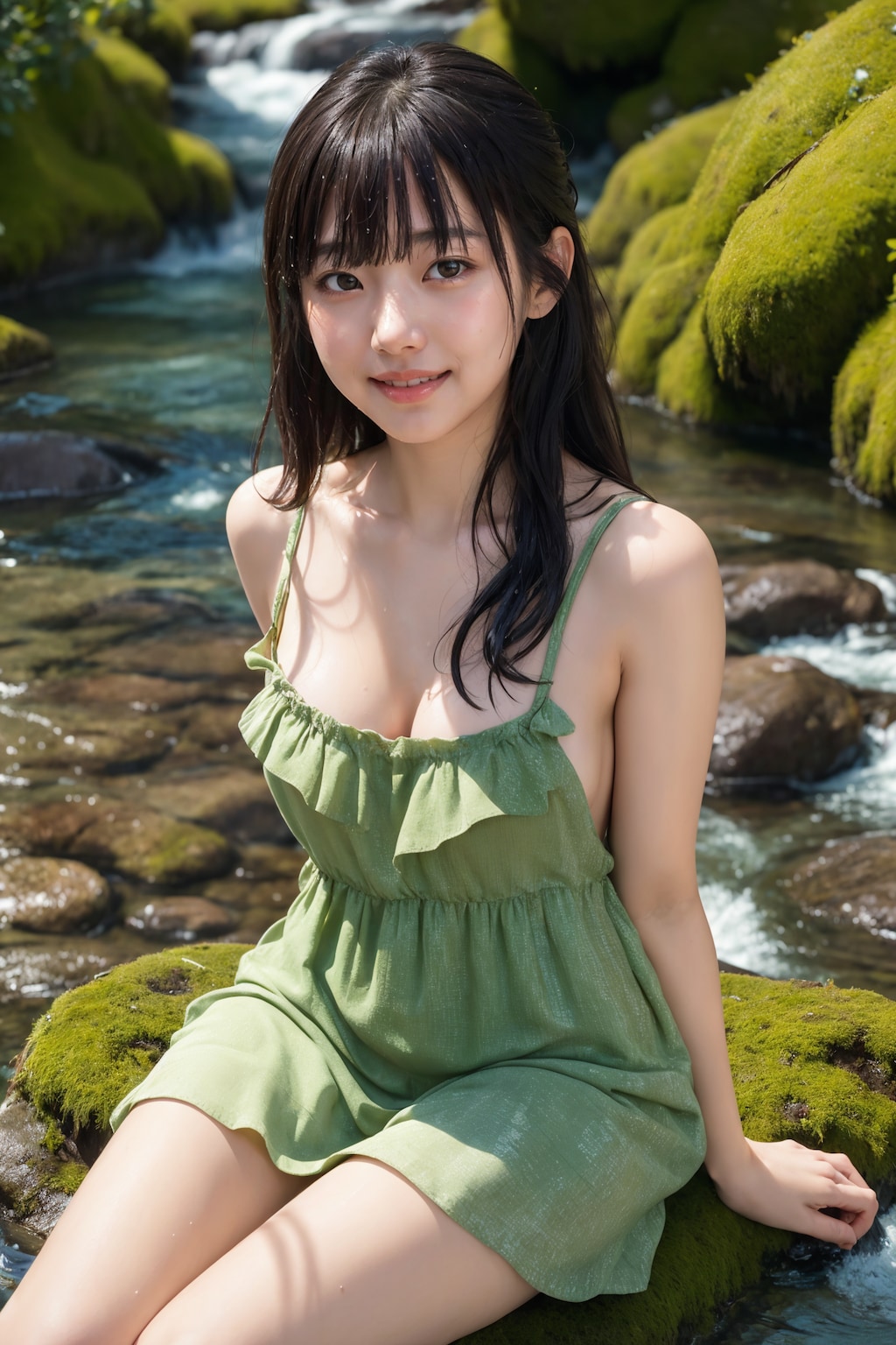川で涼む No.1