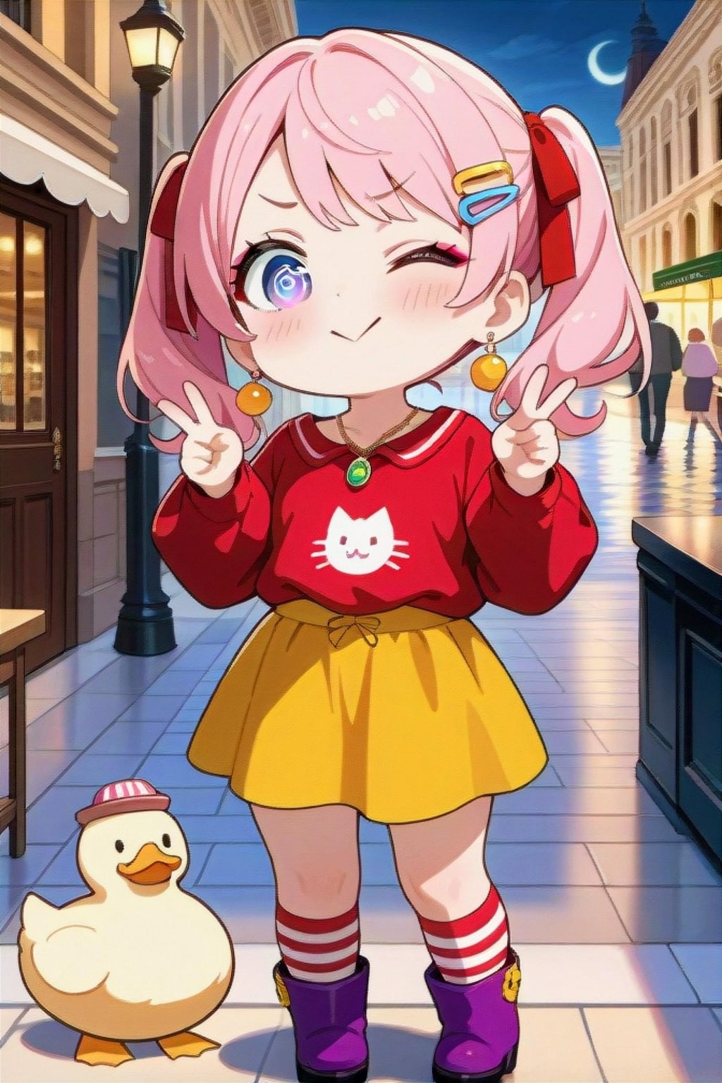 ツインテールのピンク髪ちゃん