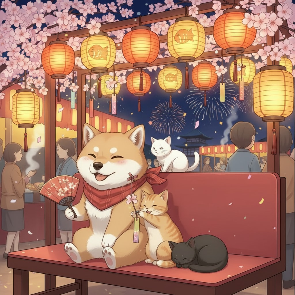 お祭り🐶😺 | の人気AIイラスト・グラビア
