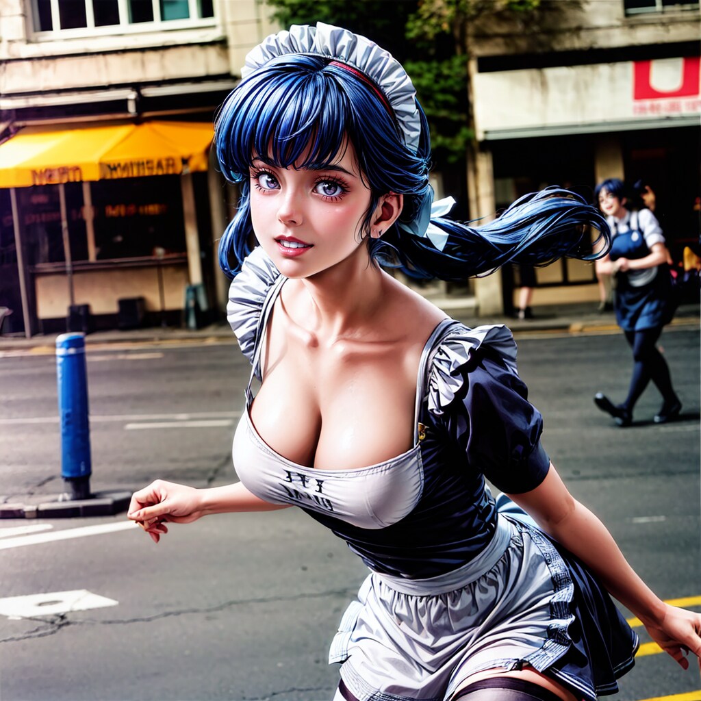 めぞん一刻のメイド姿の音無響子の絶対領域ダンス