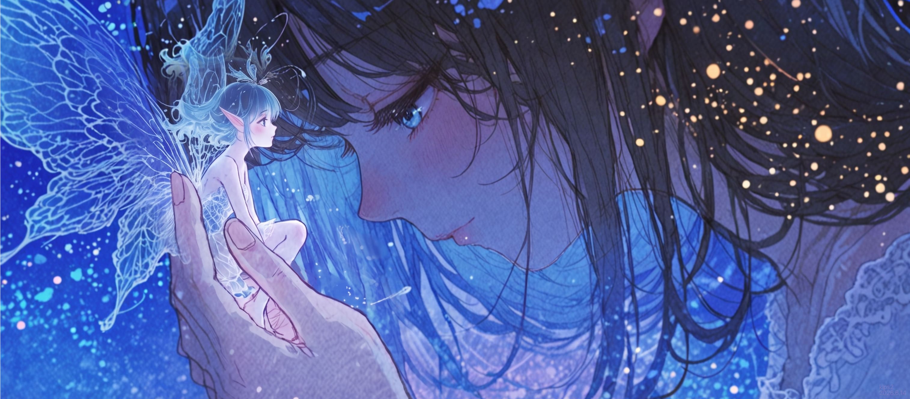 習作（妖精と少女）