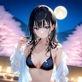 夜桜と葵さん 3枚目