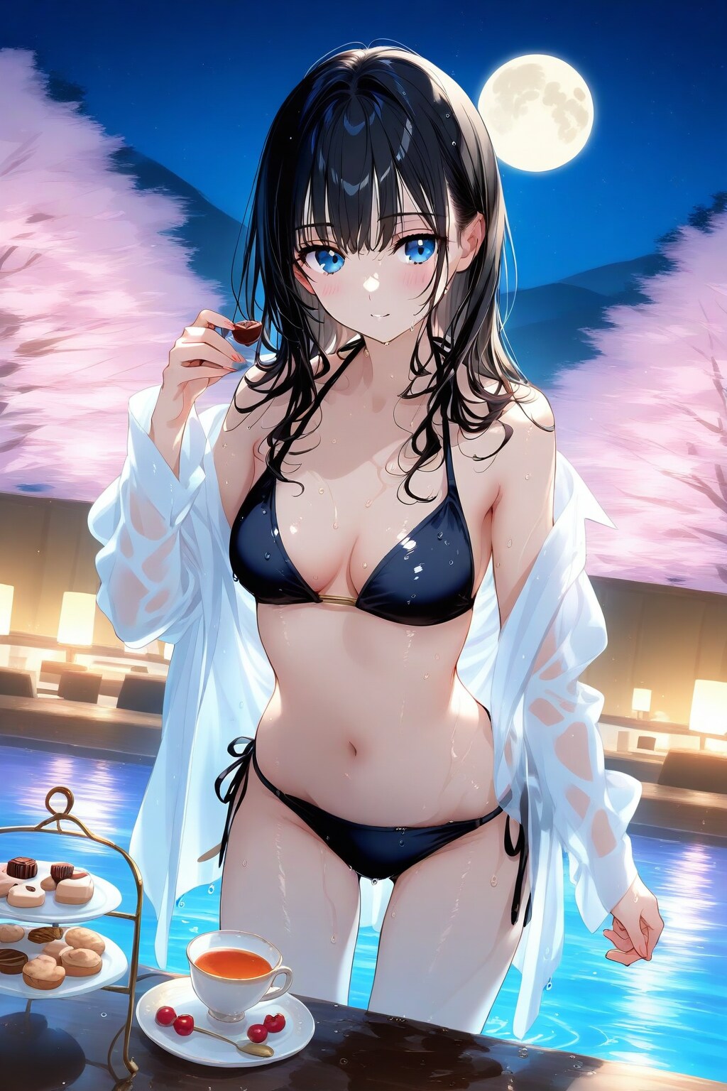 夜桜と葵さん