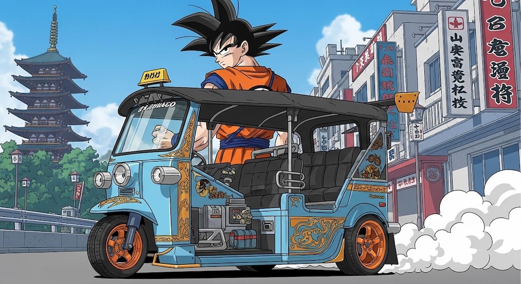 孫悟空とオート三輪