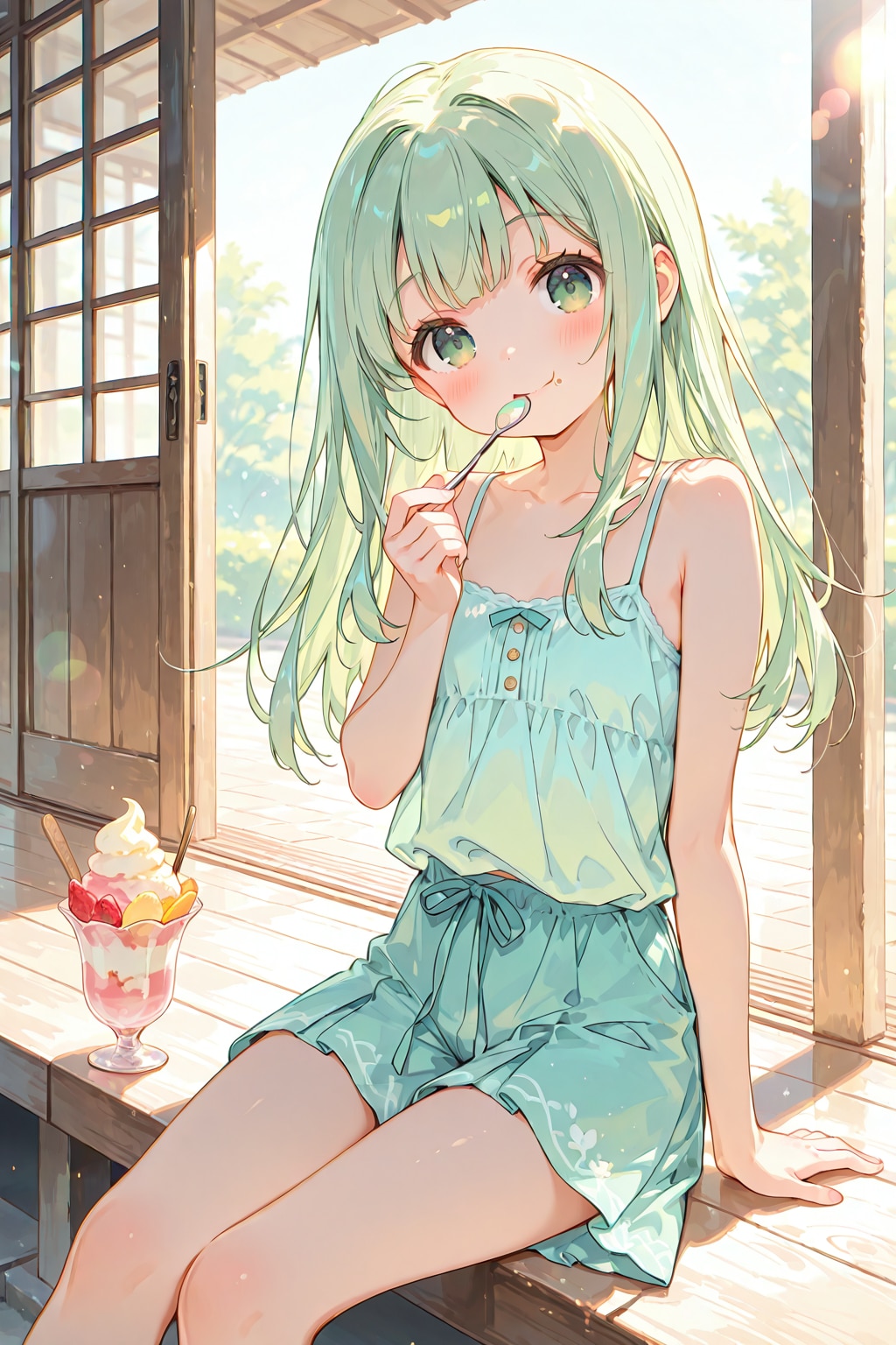 アイスを食べる子 | の人気AIイラスト・グラビア
