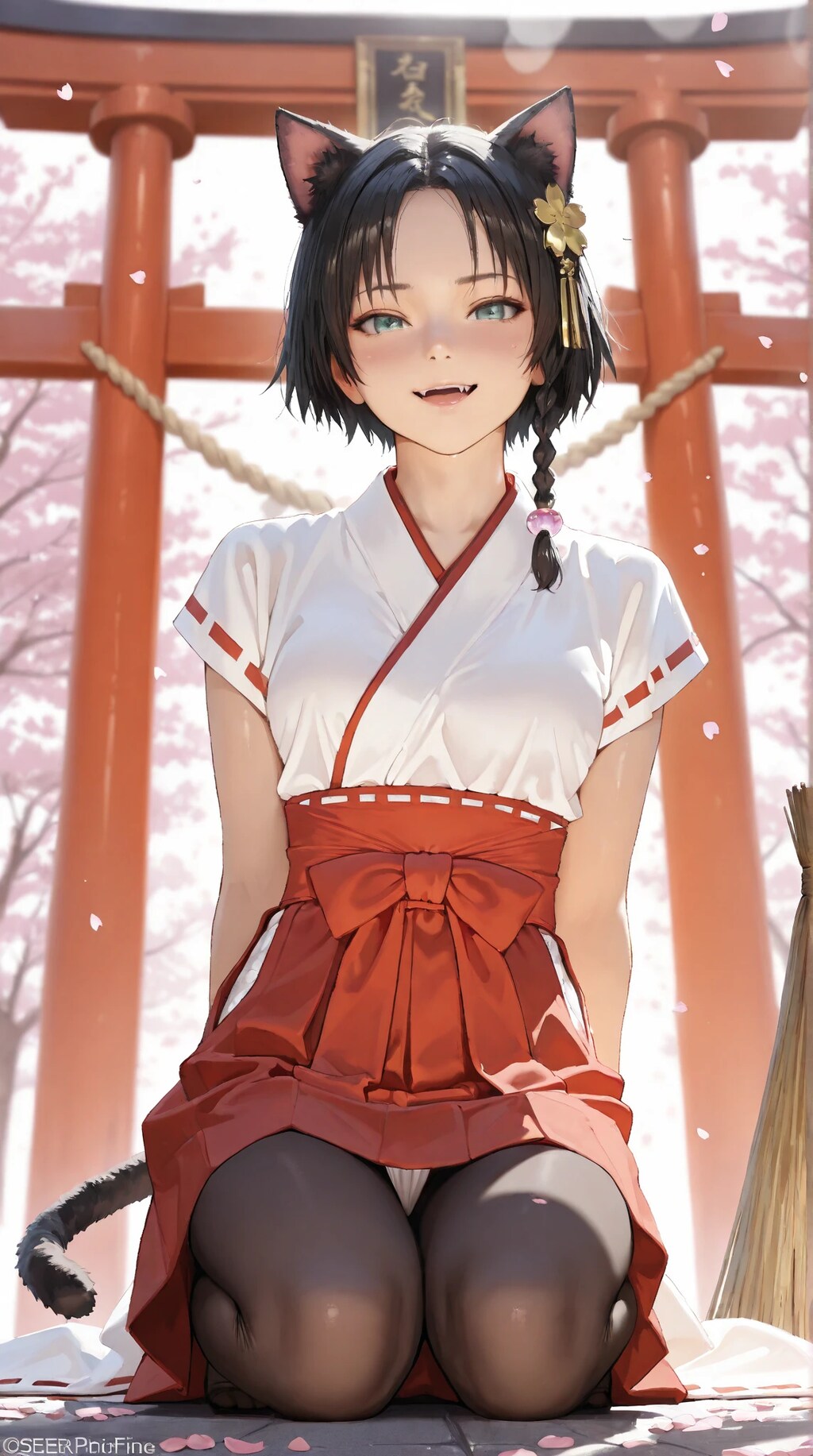 黒猫娘の「蒼那」（あおな）です