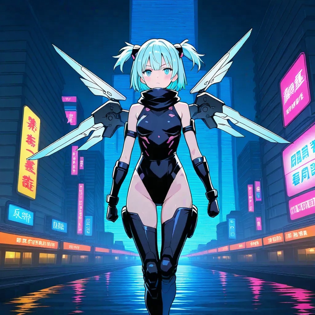 サイバーパンク現代忍者メカ天使250808