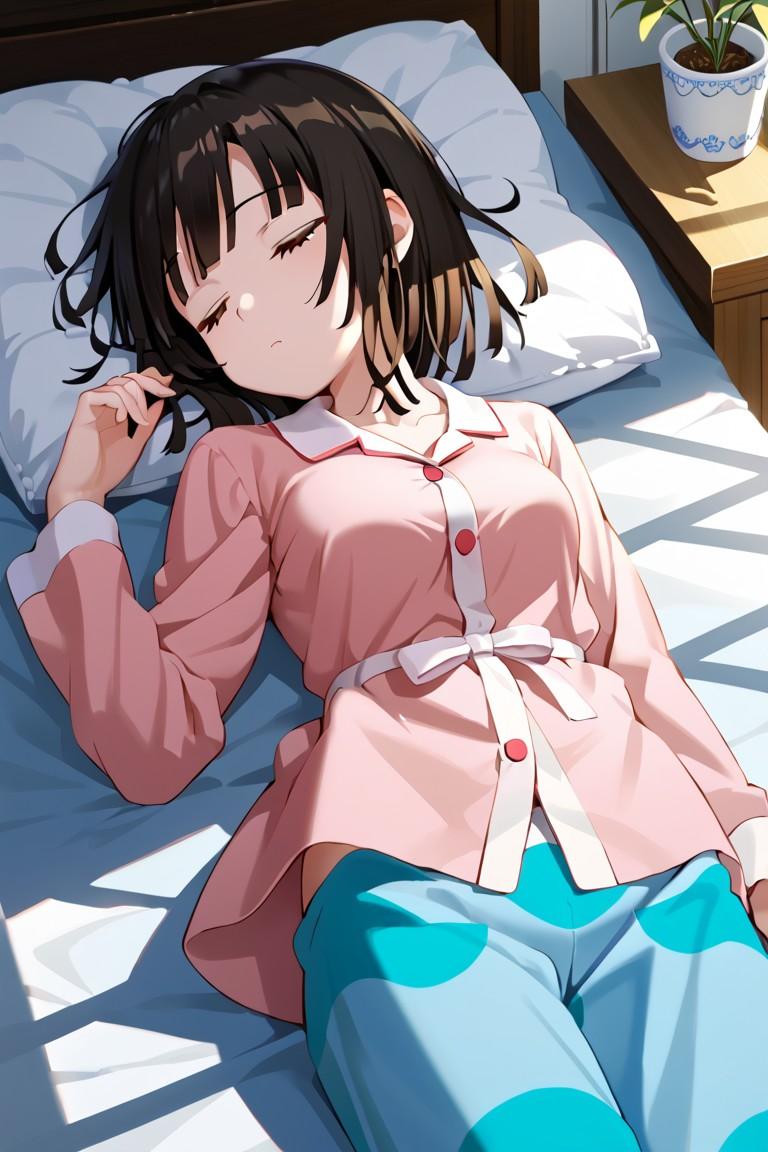 睡眠中の少女