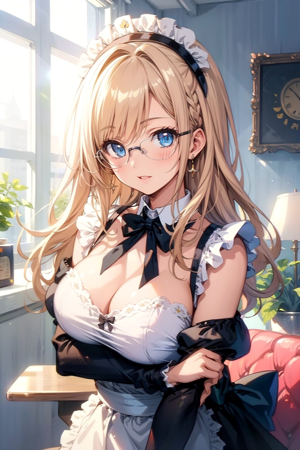 メガネ美少女メイド | の人気AIイラスト・グラビア