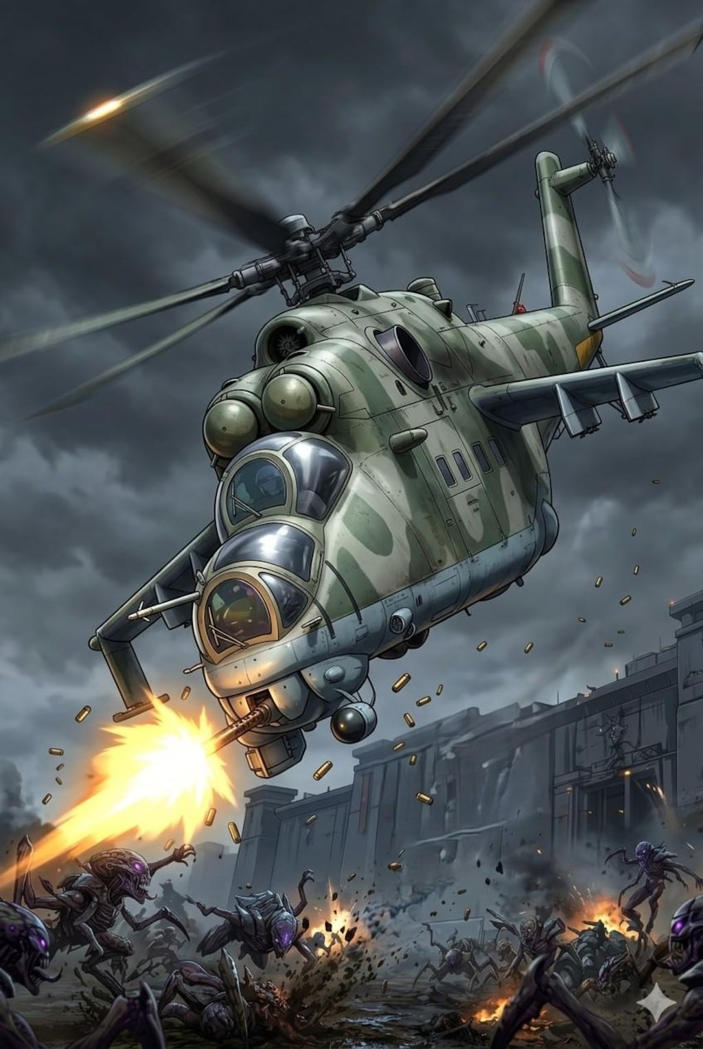 小説 曇天ディストピア 外伝　　　　　　　　　　　　　　　　『赤と、油と、ハインドと』