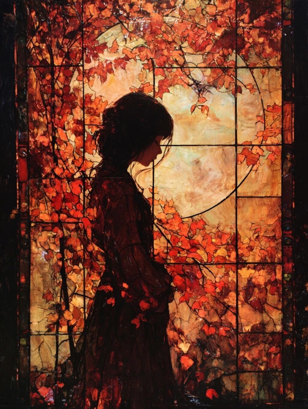 秋のガラス表現