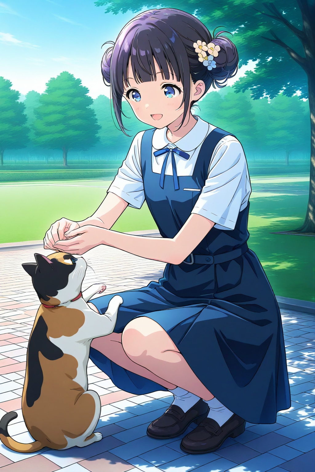 猫🐈さんと遊ぶおだんごちゃん🍡✨