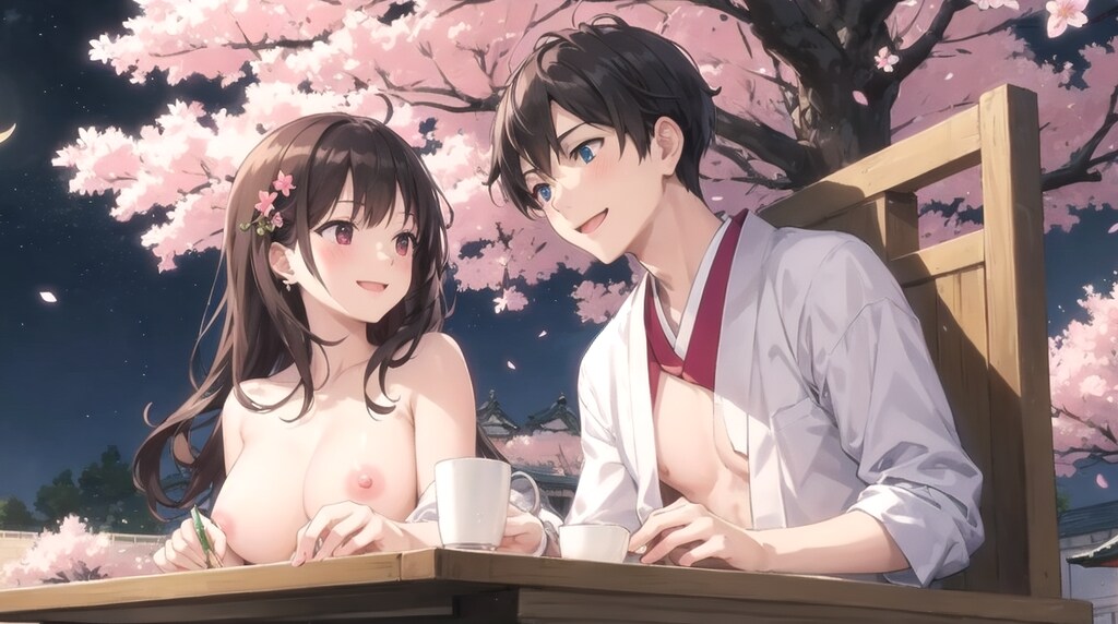 夜桜でゆったり