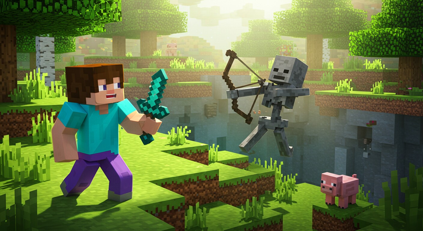 ゲーム画面再現　マインクラフトより | の人気AIイラスト・グラビア