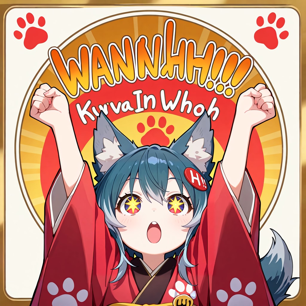 オオカミ印わふーのど飴付属シール