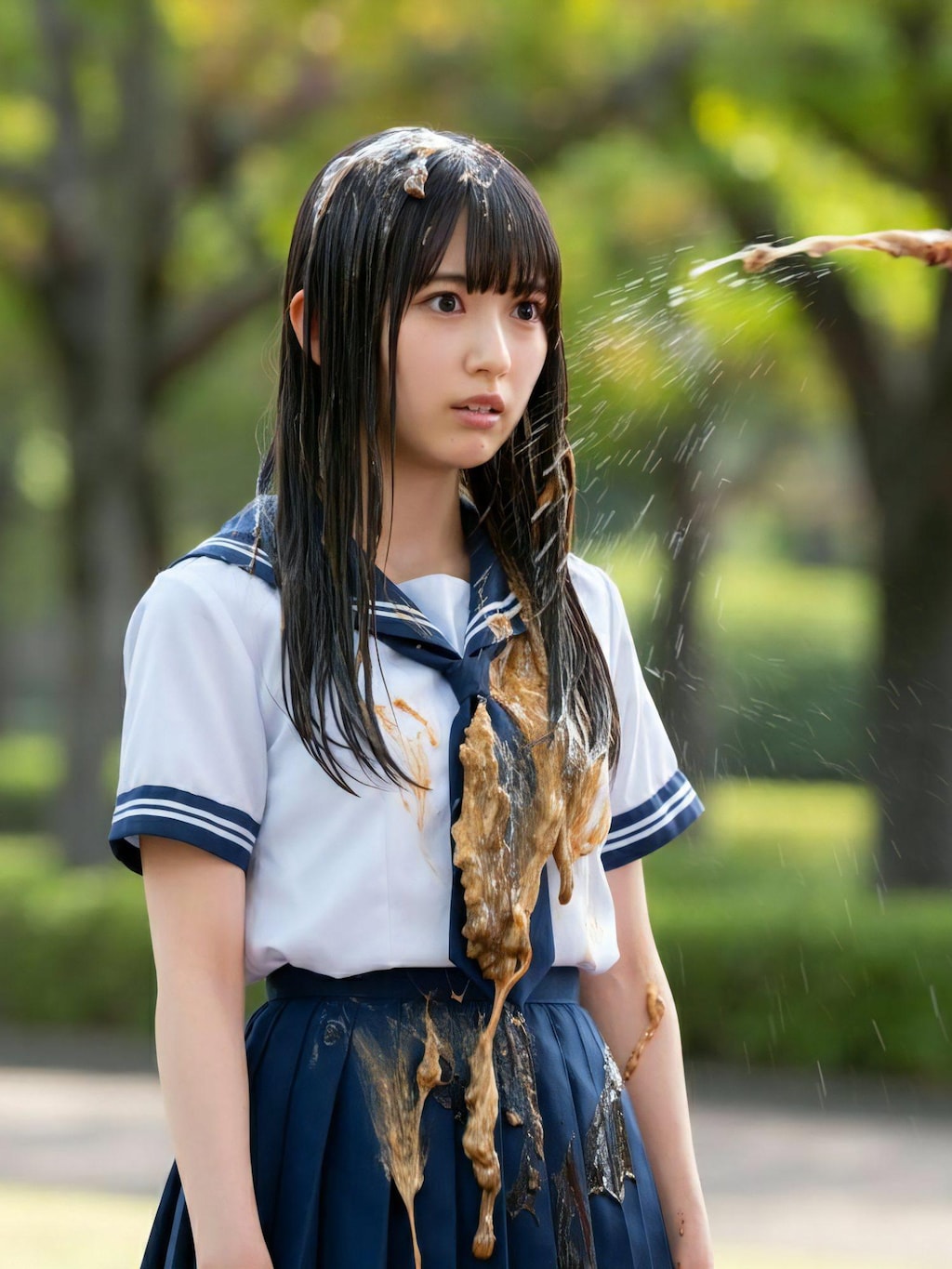 【ゲロ・閲覧注意】ゲロまみれセーラー服