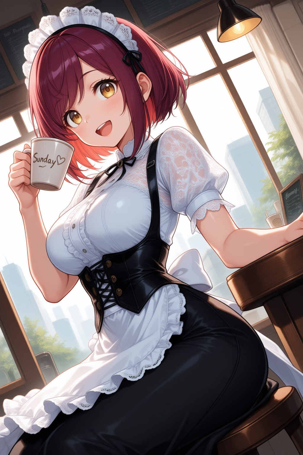 おはようございます（挨拶メイドの芽衣ちゃん）