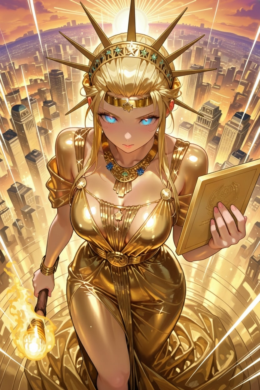 黄金の自由の女神 | の人気AIイラスト・グラビア