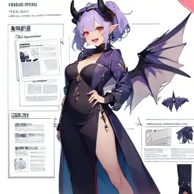 「転生勇者は魔王のお気に入り」魔王軍幹部グリシド・アルヴァー､ベルシナ･アルヴァーキャラ案イラスト
