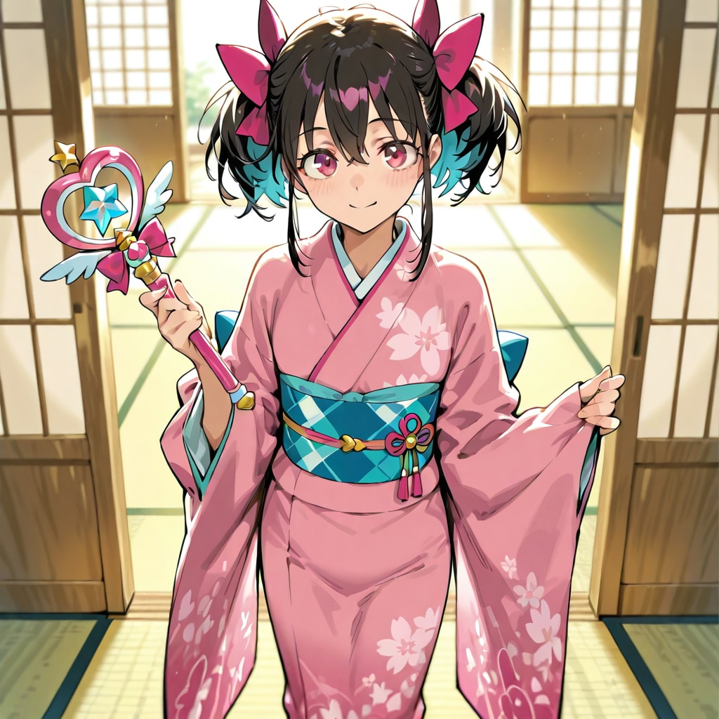 和装の魔法少女さん！