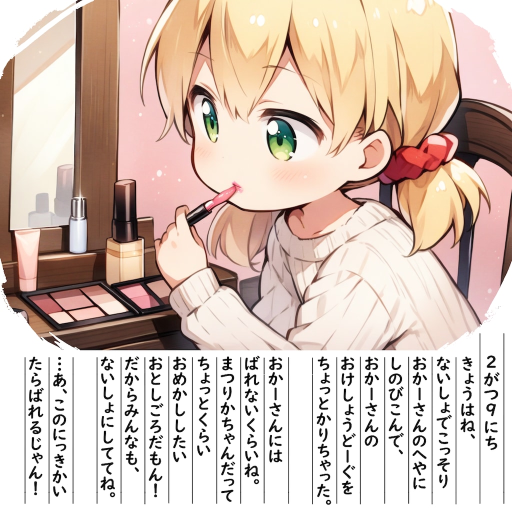 【絵日記】こっそりおけしょー