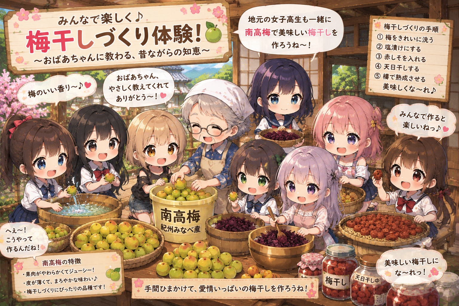 梅干し作り体験！３