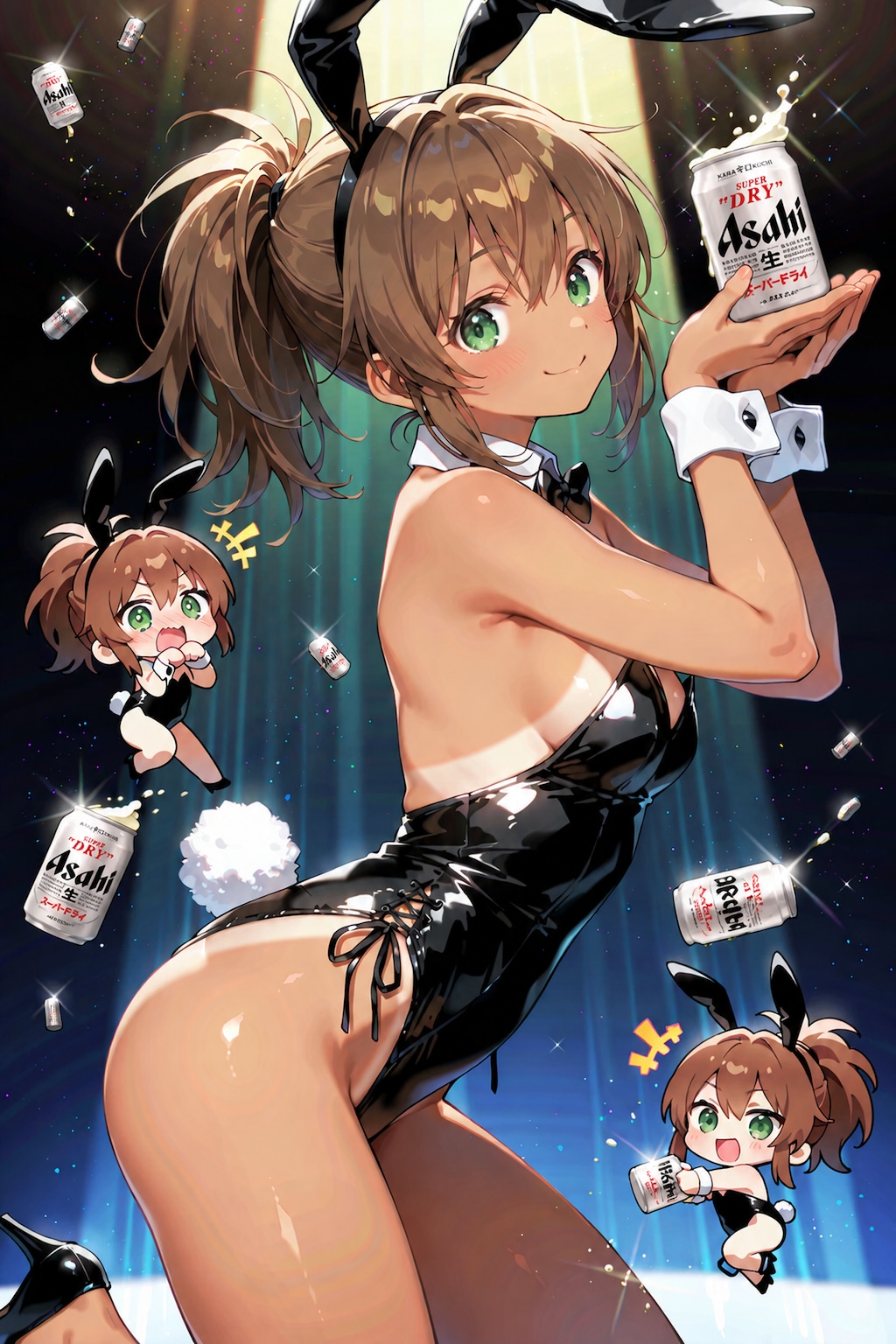 ちびキャラバニーさんとアサヒスーパードライ Z527