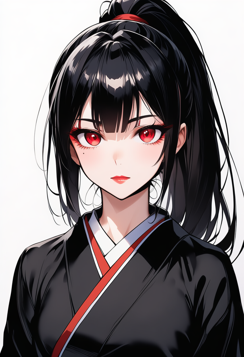 赤いアイライナー 赤い口紅 | の人気AIイラスト・グラビア