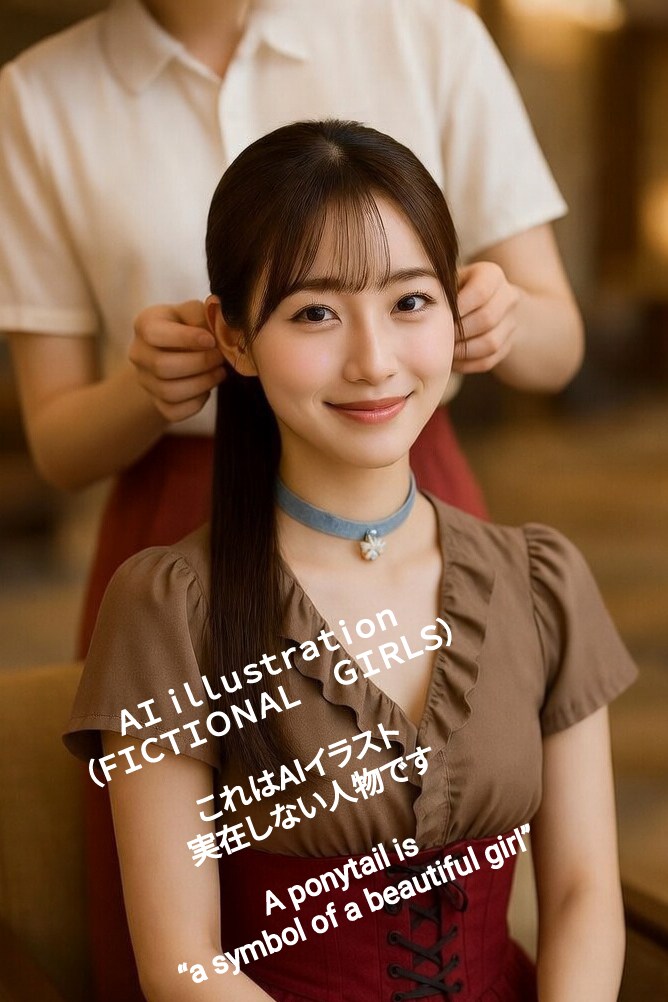 髪をポニーテールにされたロングヘア美少女 | の人気AIイラスト・グラビア