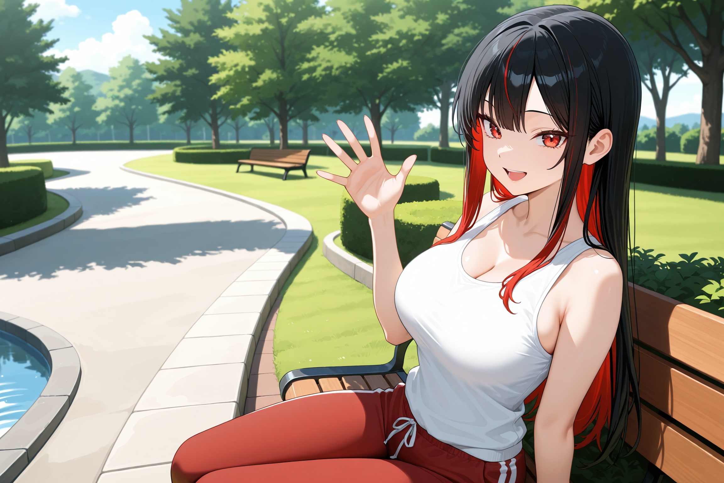 公園で