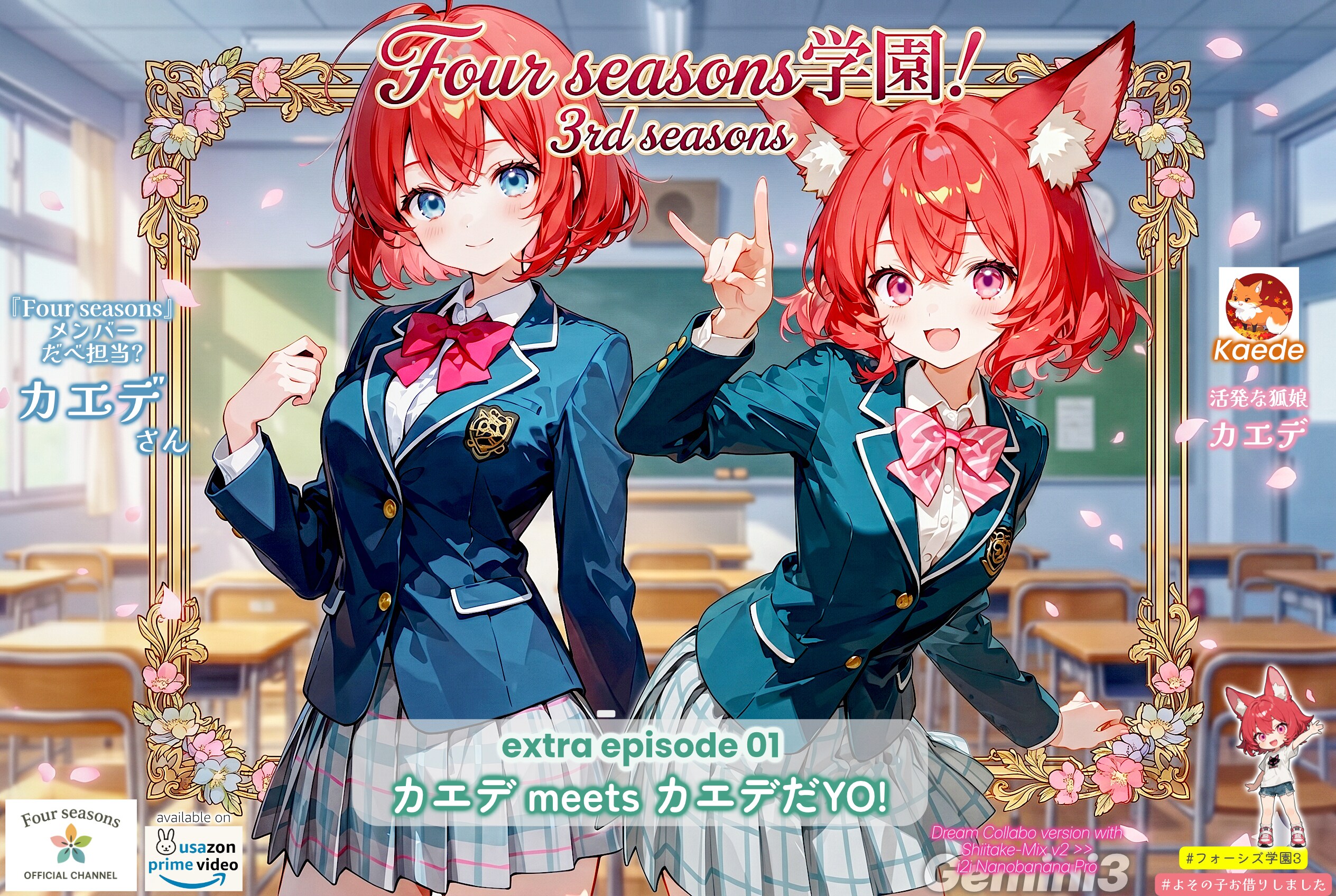 フォーシズ学園番外編01：カエデ meets カエデだYO! | の人気AIイラスト・グラビア