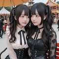 地雷系ちゃんのレズビアン014《遊園地デートSeaArt》 12枚目