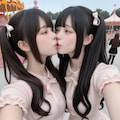 地雷系ちゃんのレズビアン014《遊園地デートSeaArt》 2枚目