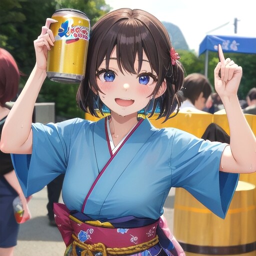 夏祭りといえばビール | の人気AIイラスト・グラビア