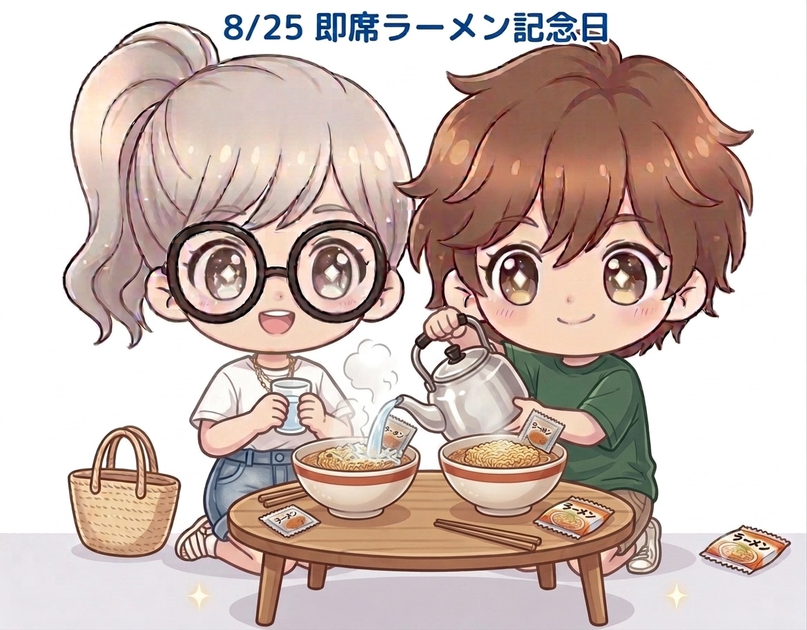 今日は「即席ラーメン記念日」 | の人気AIイラスト・グラビア