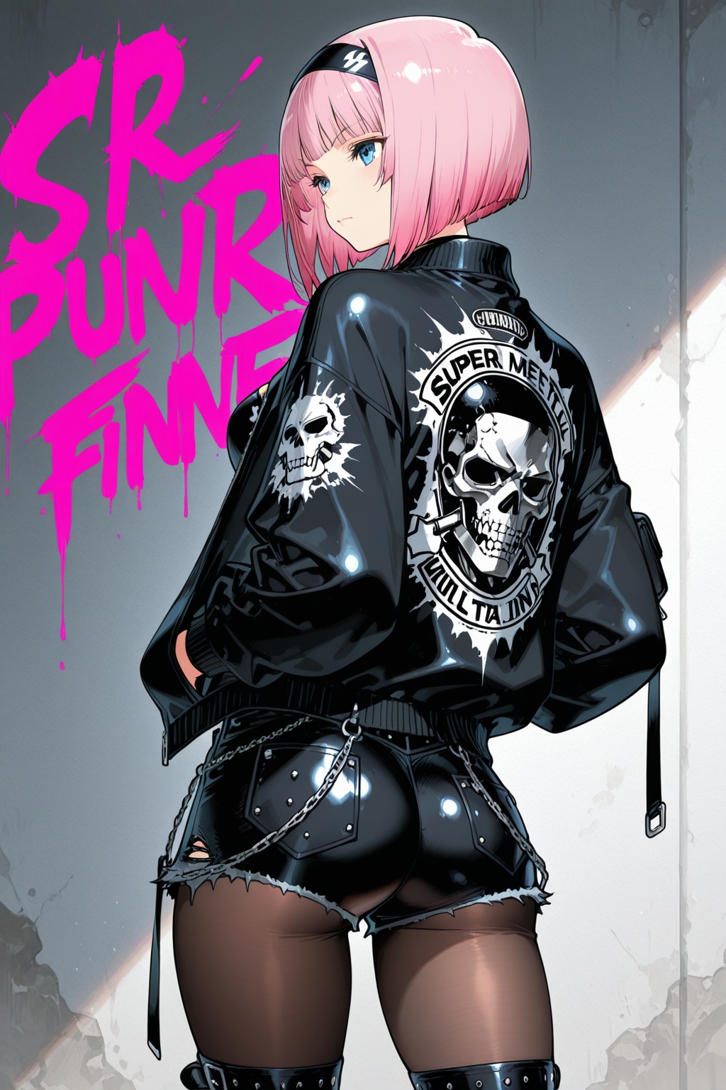 ヘビメタファッション（後ろ）